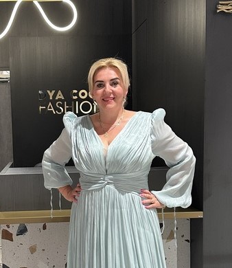 Rochie Lunga Larga Verde Menta DYA623 - imagine 2