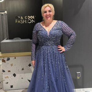 Rochie Lungă Albastru Cerneală  DYA447
