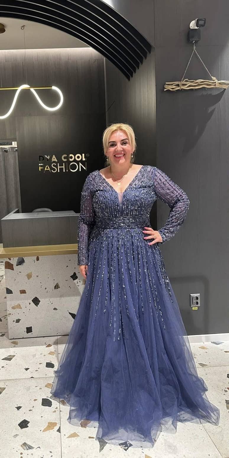 Rochie Lungă Albastru Cerneală  DYA447