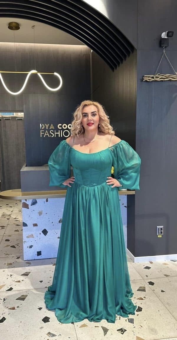 Rochie Lungă Verde Corset DYA739