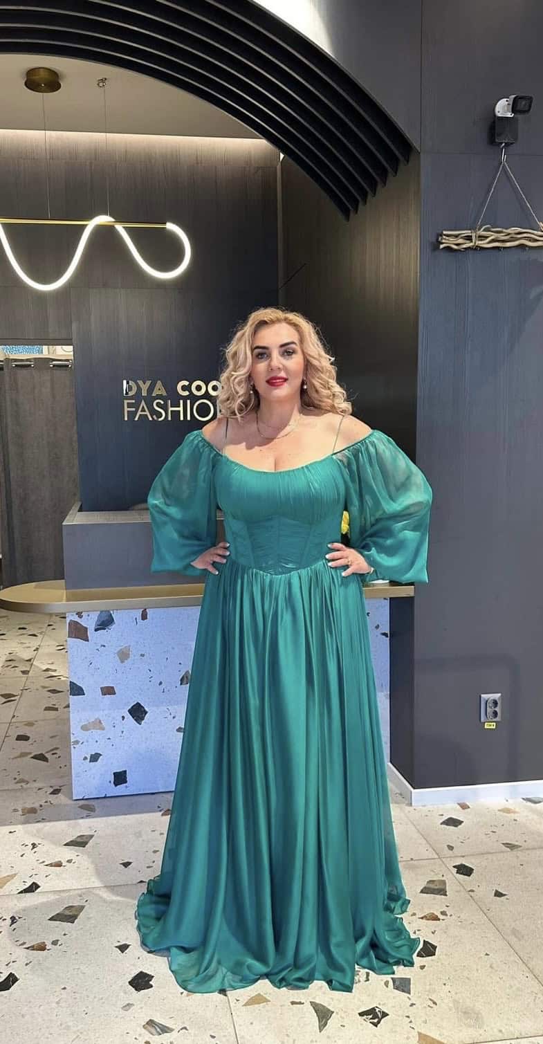 Rochie Lungă Verde Corset DYA739