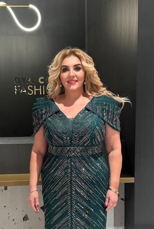 Rochie Verde cu Argintiu DYA628