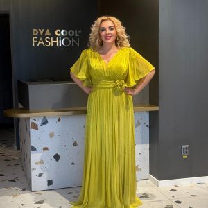 Rochie Lunga arga Verde Mustar DYA665