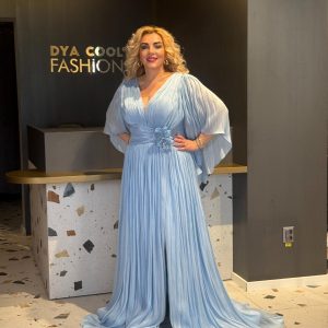 Rochie Lunga Larga Albastru-Baby Blue DYA668