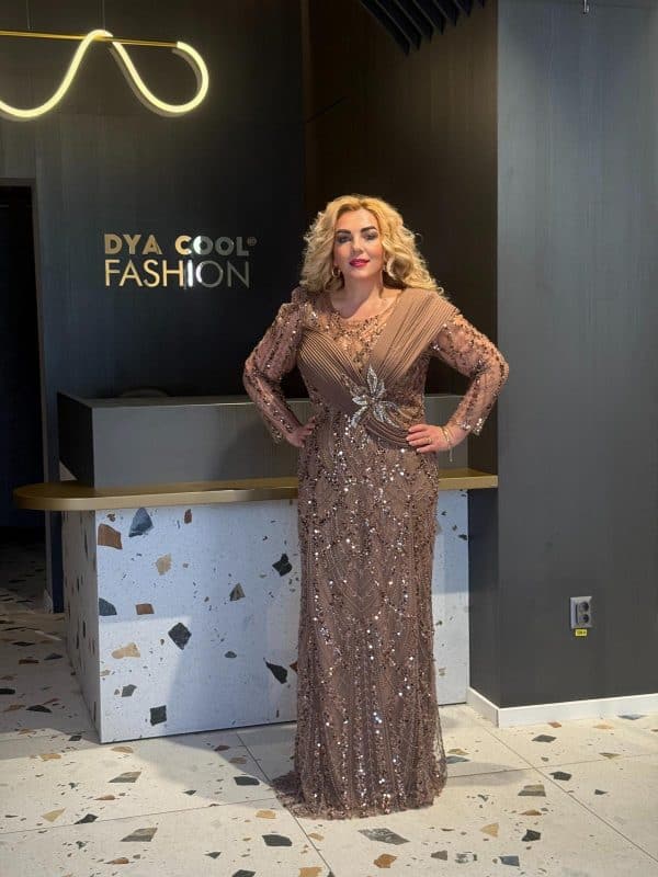 Rochie Lunga Lux Mocca DYA671