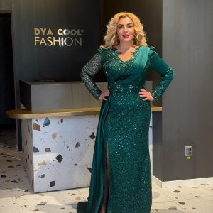Rochie Lux Lunga Verde DYA673