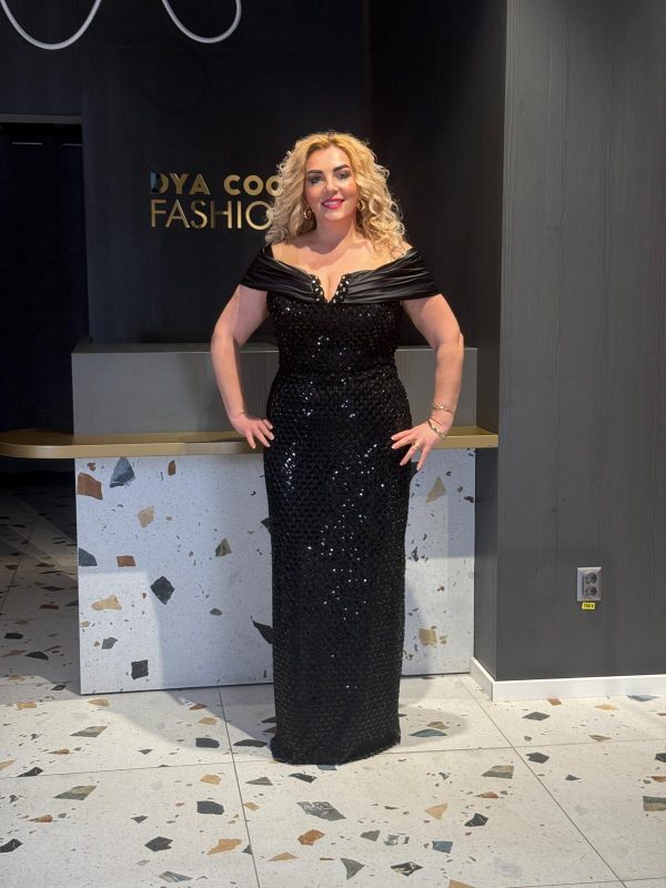 Rochie Lux Lunga  Neagra DYA676