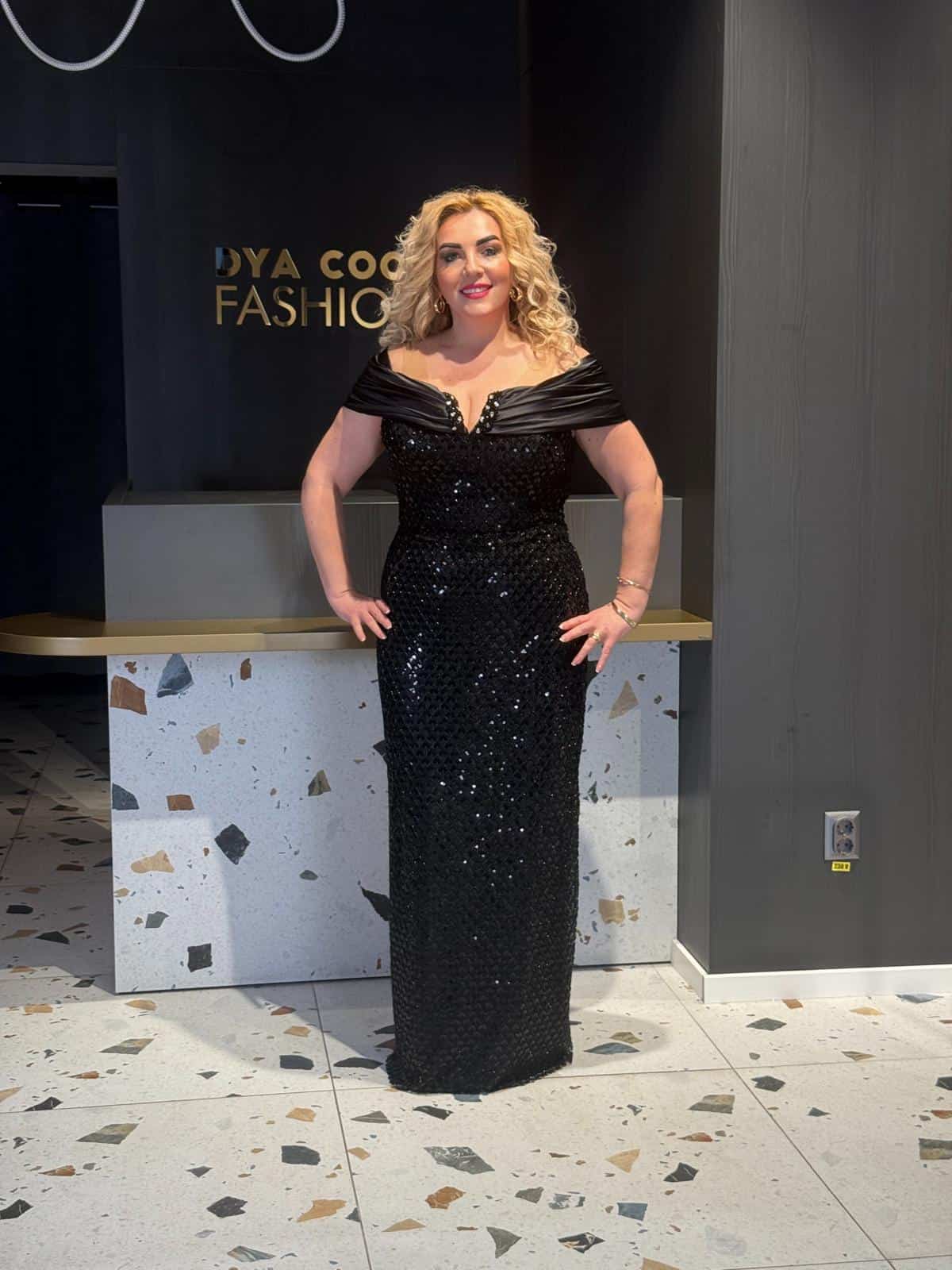 Rochie Lux Lunga  Neagra DYA676