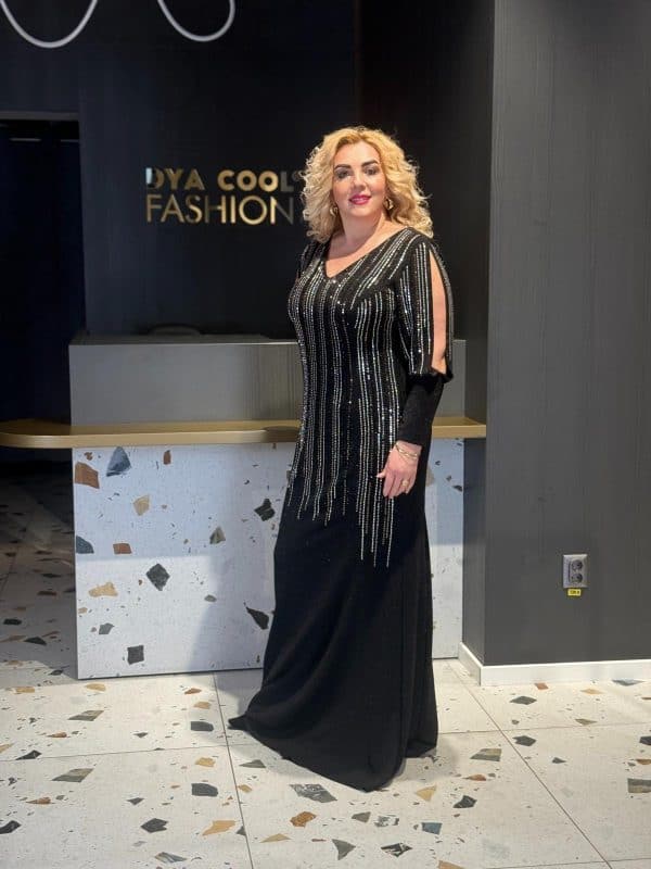 Rochie  Neagra Line DYA684 - imagine 4
