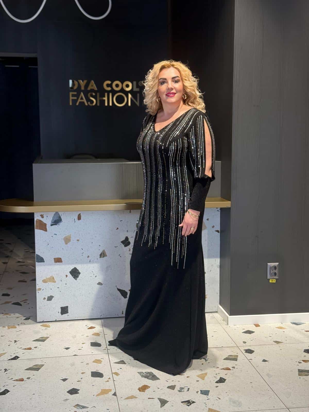 Rochie  Neagra Line DYA684 - imagine 4