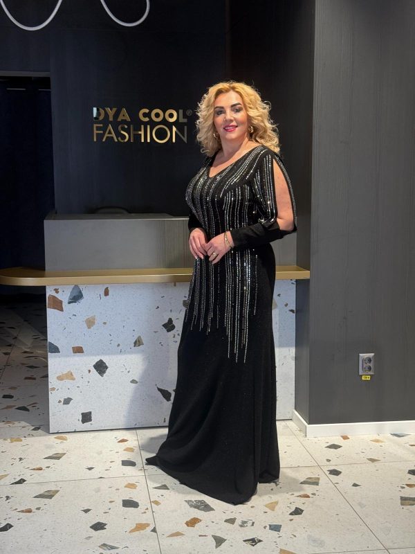 Rochie  Neagra Line DYA684 - imagine 5