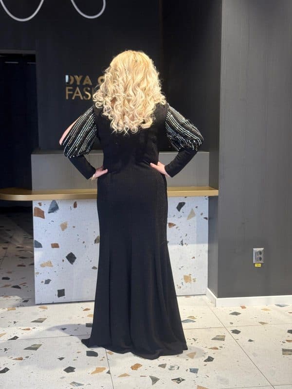 Rochie  Neagra Line DYA684 - imagine 6