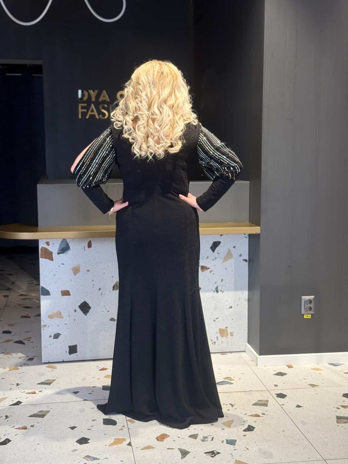 Rochie  Neagra Line DYA684 - imagine 6