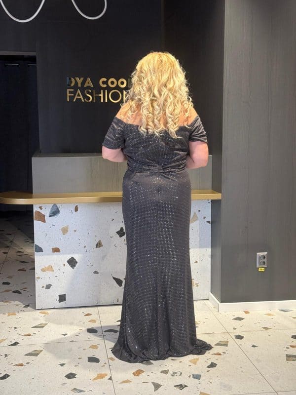Rochie Lunga Gri cu Pietricele DYA686 - imagine 5