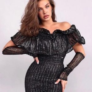 Rochie Midi Neagru Glow DYA688