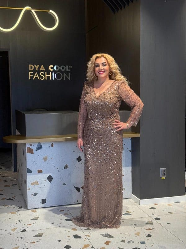 Rochie Lux Lunga Maro DYA695 - imagine 5