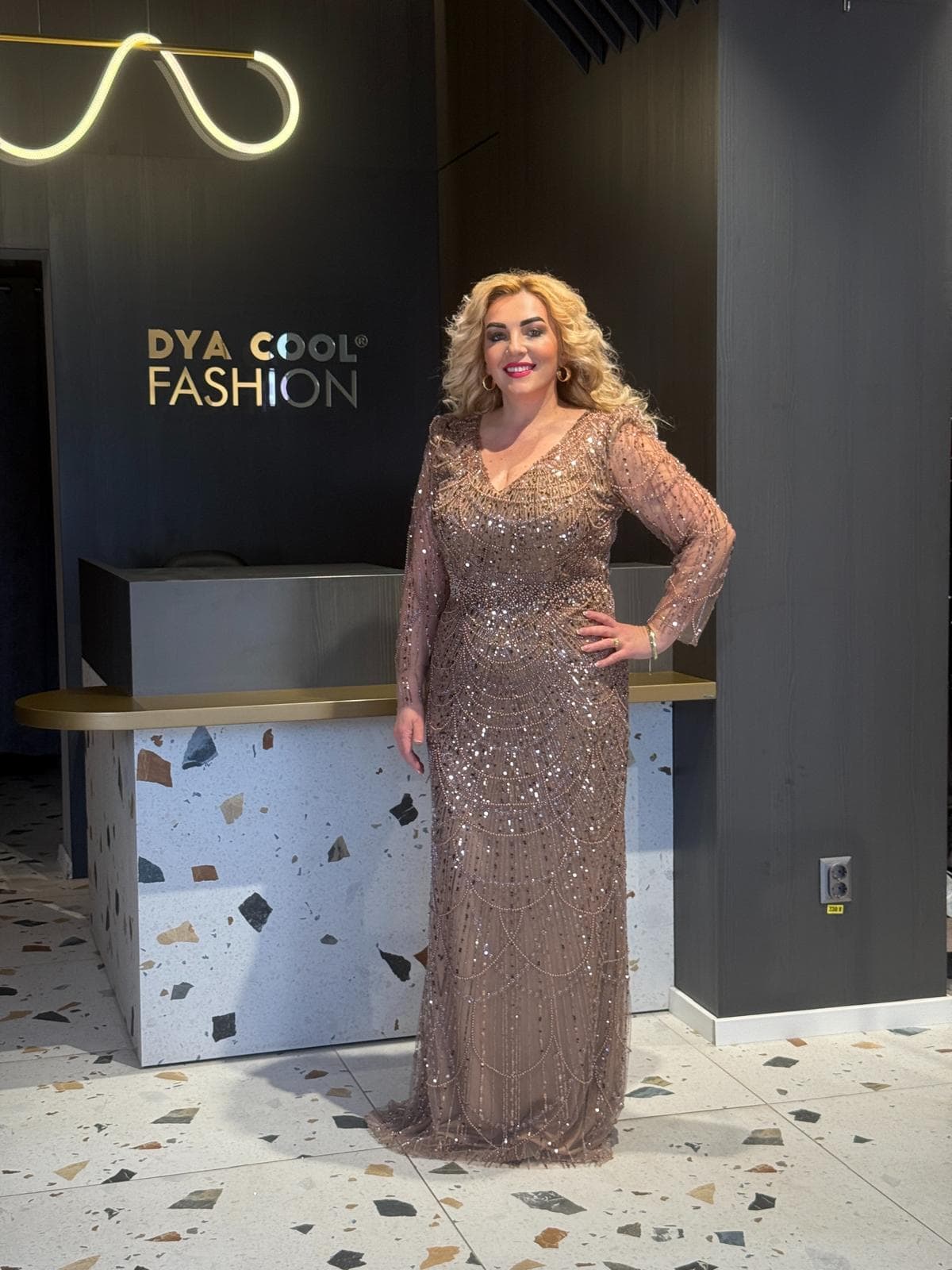 Rochie Lux Lunga Maro DYA695 - imagine 5