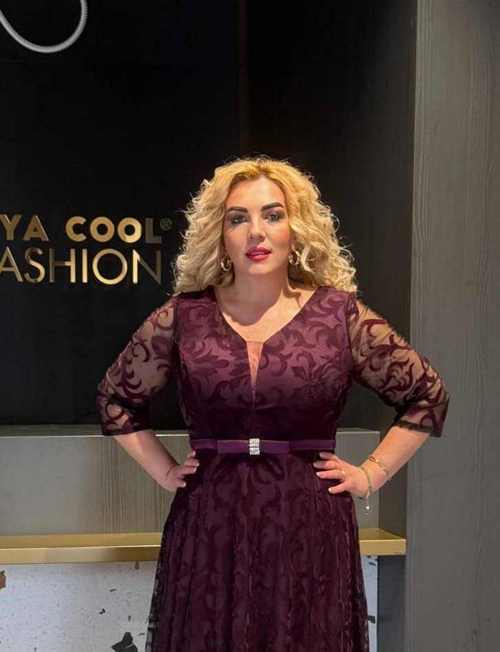 Rochie Lunga Visiniu Model Floral DYA697