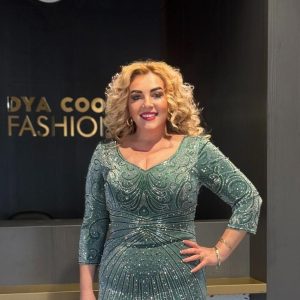 Rochie Lunga Verde-Argintiu DYA698