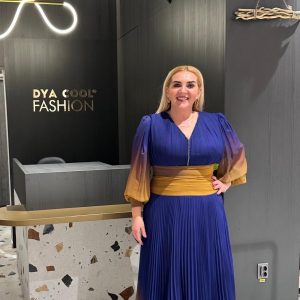 Rochie Lunga Bicolor Albastru-Maro DYA743