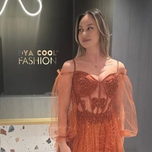 Rochie Lunga Caramiziu Mustar DYA649