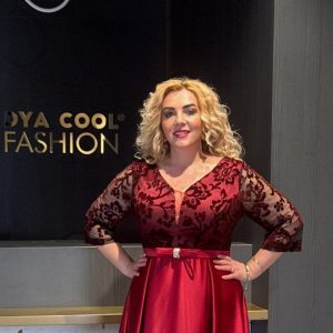 Rochie Lunga Rosu Model Floral DYA699