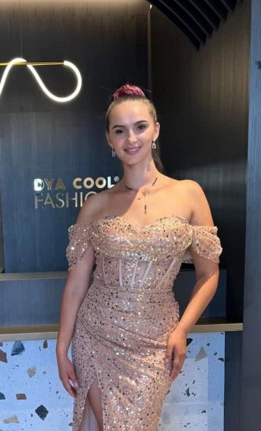 Rochie Lunga Bej DYA724