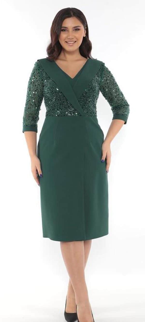 Rochie Midi Verde DYA726 - imagine 3