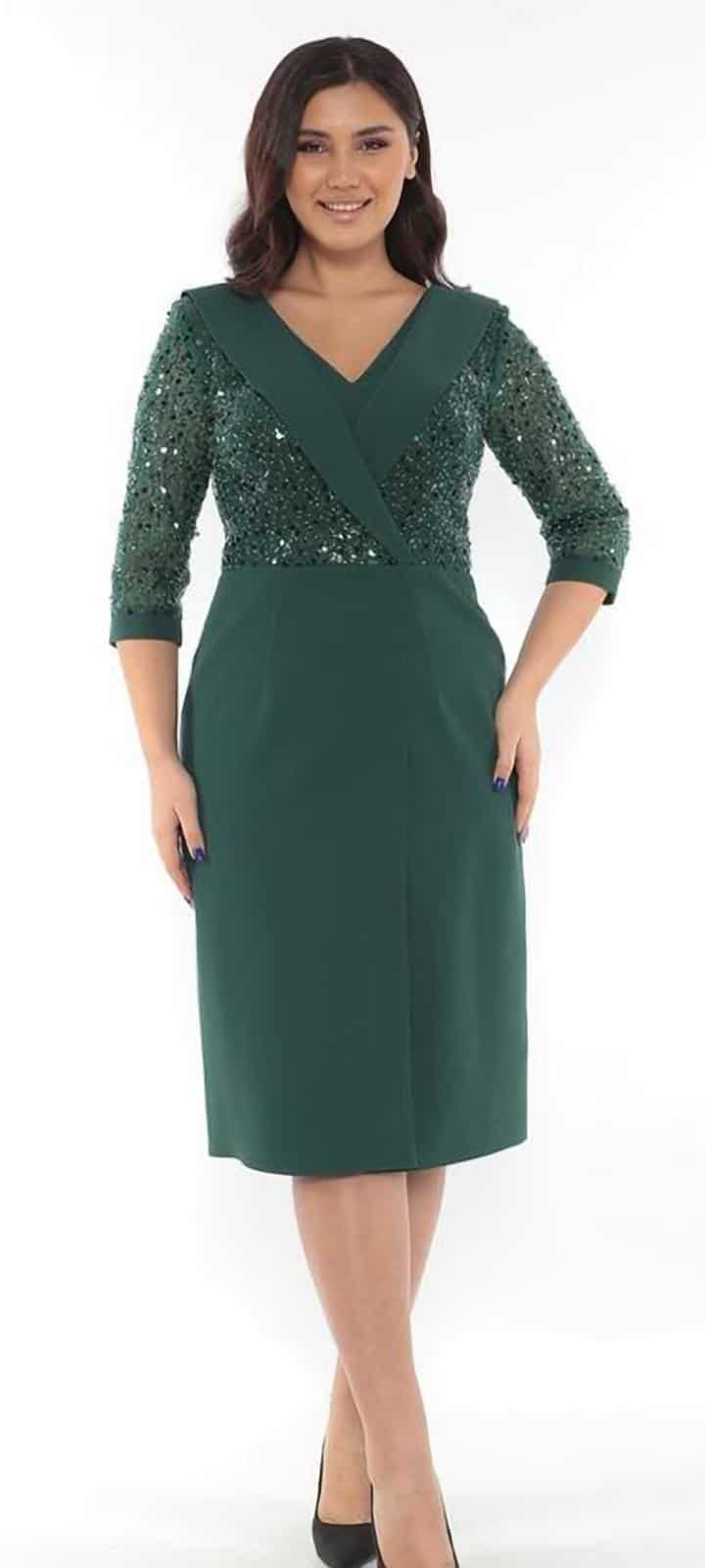 Rochie Midi Verde DYA726 - imagine 3