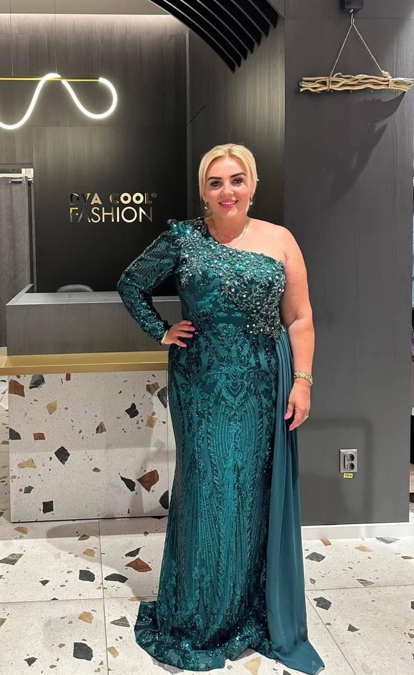 Rochie Lunga Lux Verde DYA737