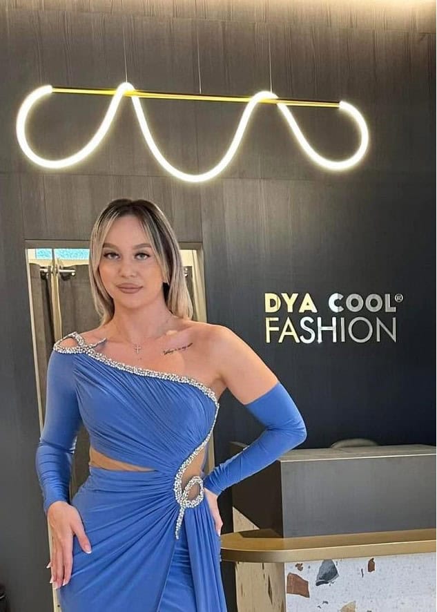 Rochie Lunga Albastru pe Corp DYA746