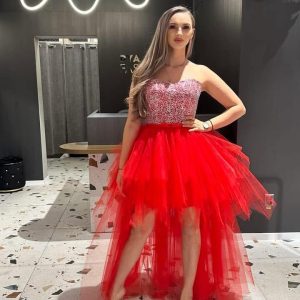 Rochie Scurta-Midi Asimetrica DYA749