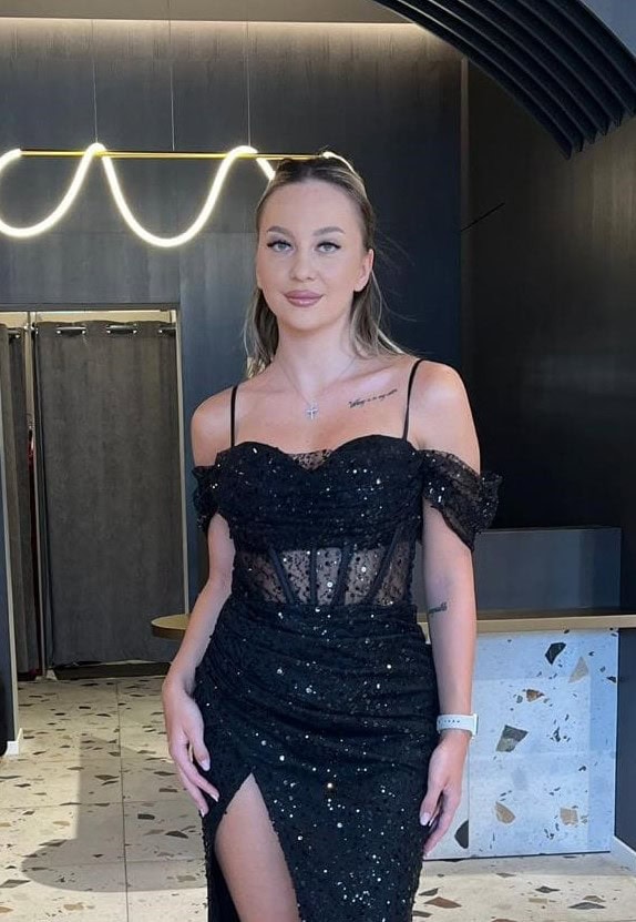 Rochie Neagra cu Pietricele DYA645
