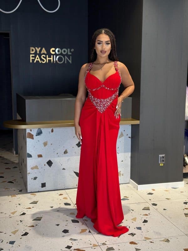 Rochie Lungă Lux Rosu DYA834