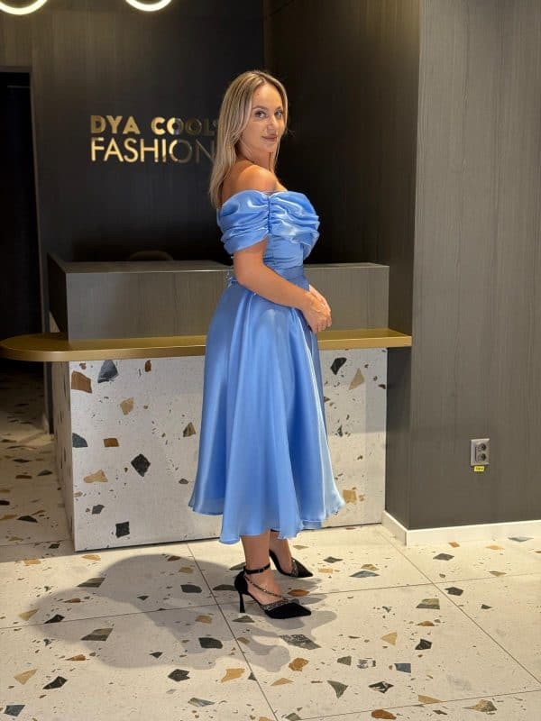 Rochie Midi Princess Albastru  DYA826 - imagine 4