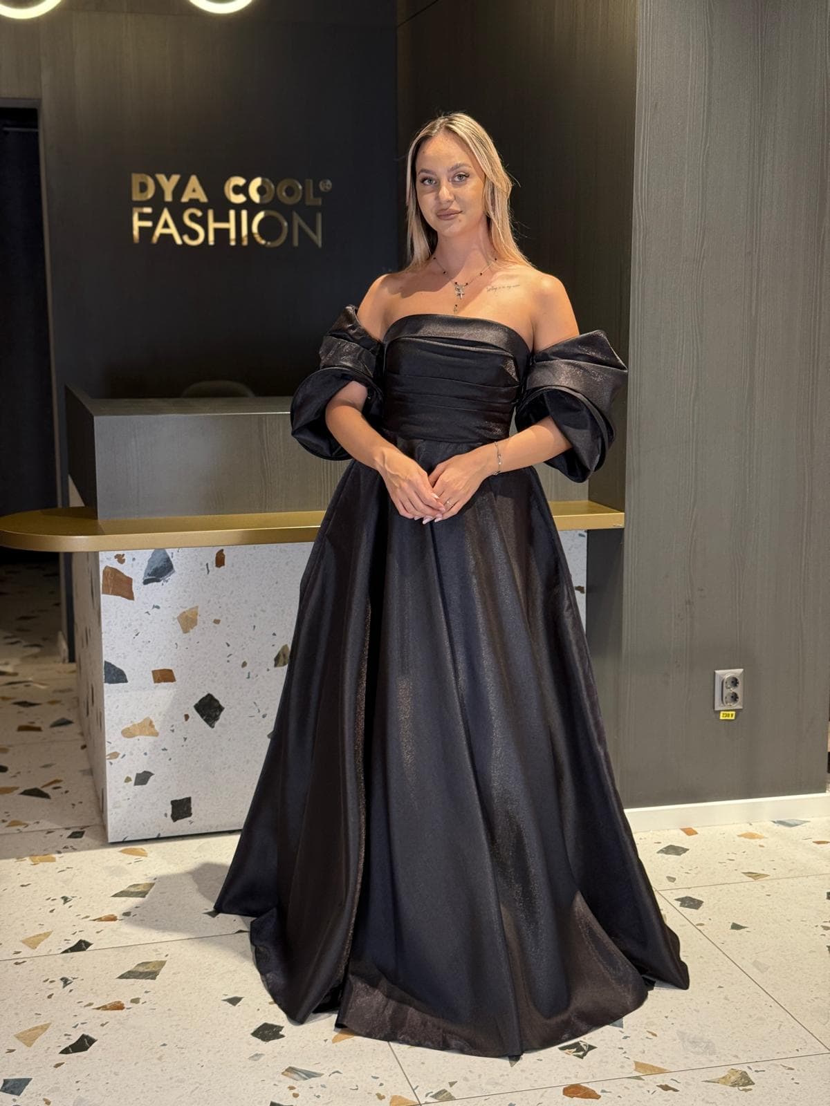 Rochie Lunga Eleganta Negru Princess DYA831 - imagine 5