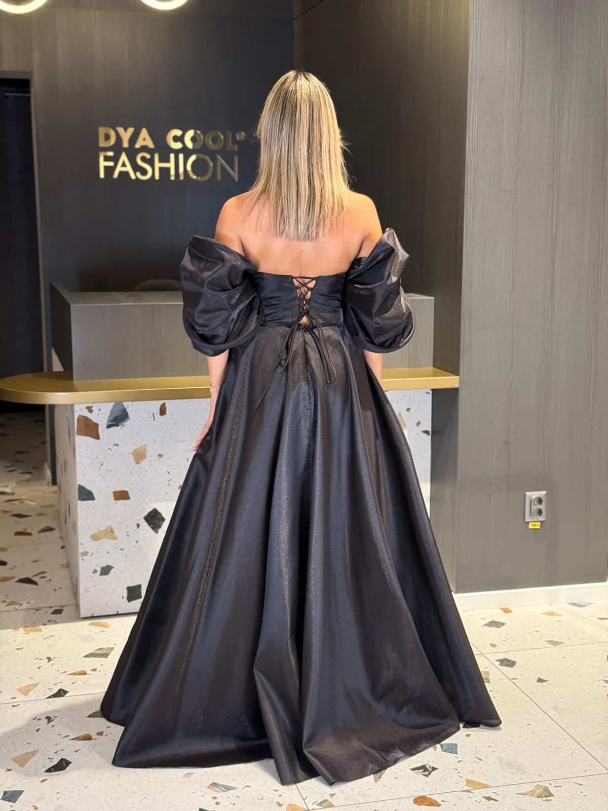 Rochie Lunga Eleganta Negru Princess DYA831 - imagine 4
