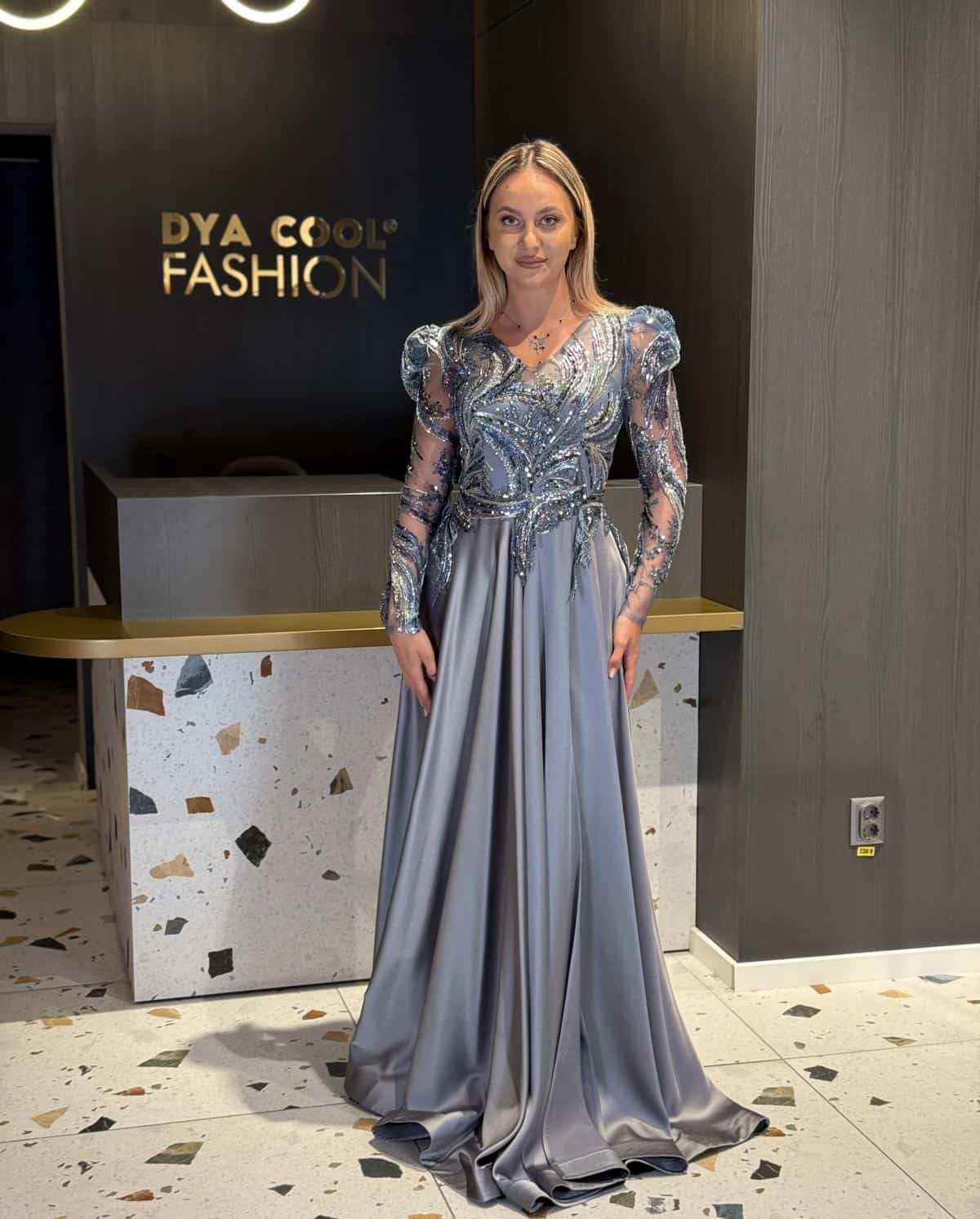 Rochie Lux Gri DYA833