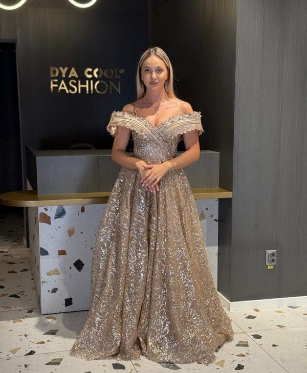 Rochie Lux Eleganta Gold DYA811