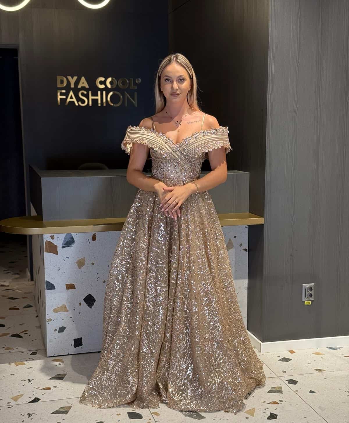 Rochie Lux Eleganta Gold DYA811