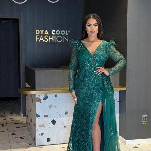 Rochie Lunga Lux Verde DYA842