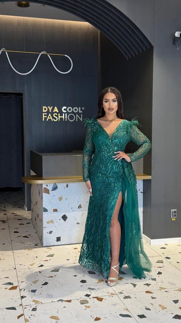 Rochie Lunga Lux Verde DYA842