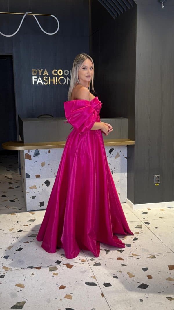 Rochie Lunga Princess Fuxia DYA896 - imagine 2