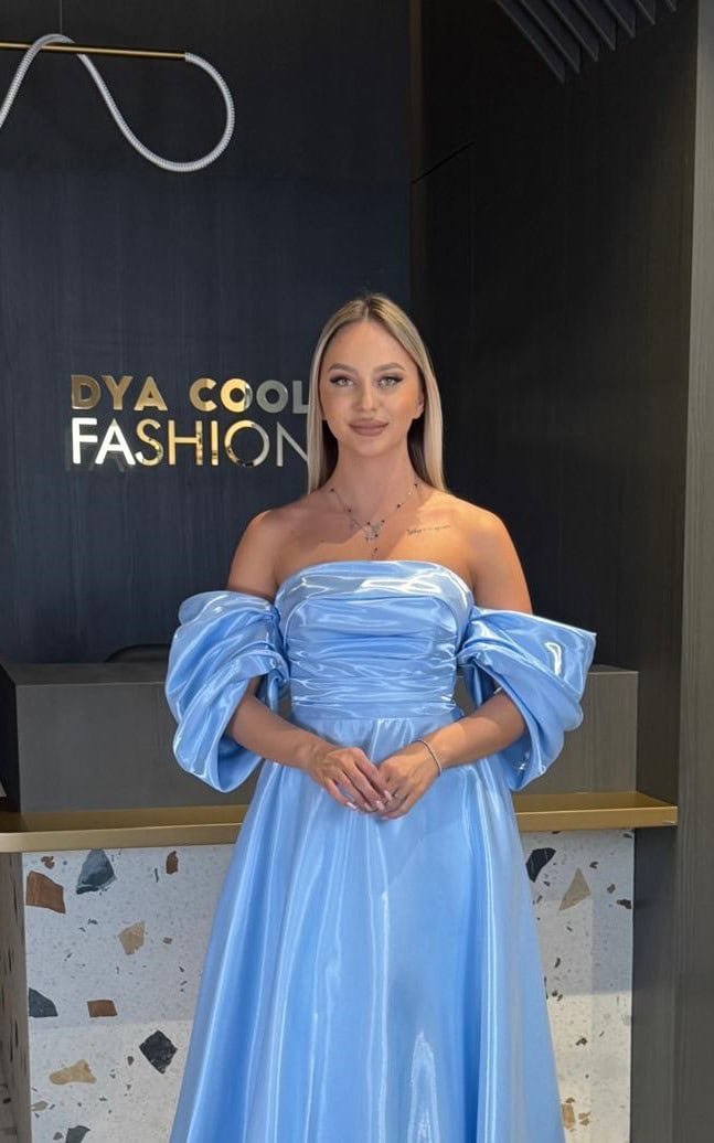 Rochie Lunga Albastru Baby-Blue Princess DYA913