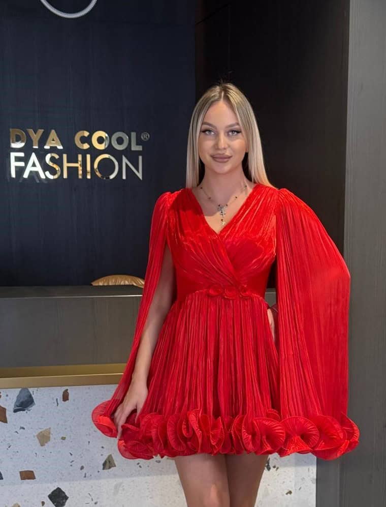 Rochie Scurta Rosu DYA916