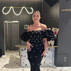 Rochie Lunga Negru cu Perle DYA890