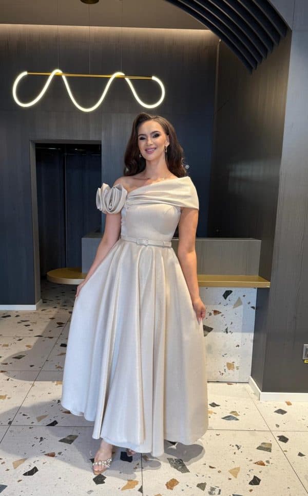 Rochie lunga Princes Ivoire-Gold DYA926