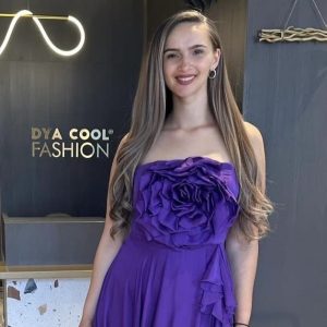 Rochie Lungă Violet Flower DYA813