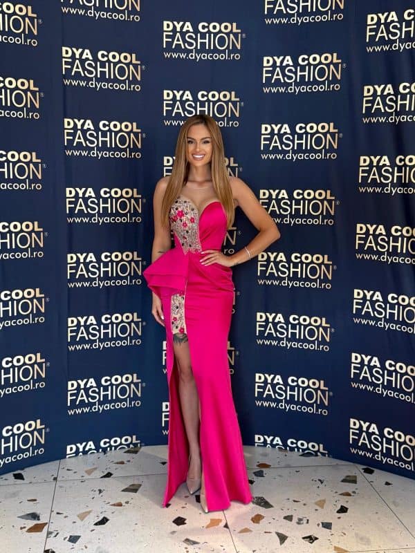 Rochie Lunga Fuxia Model Unic DYA962