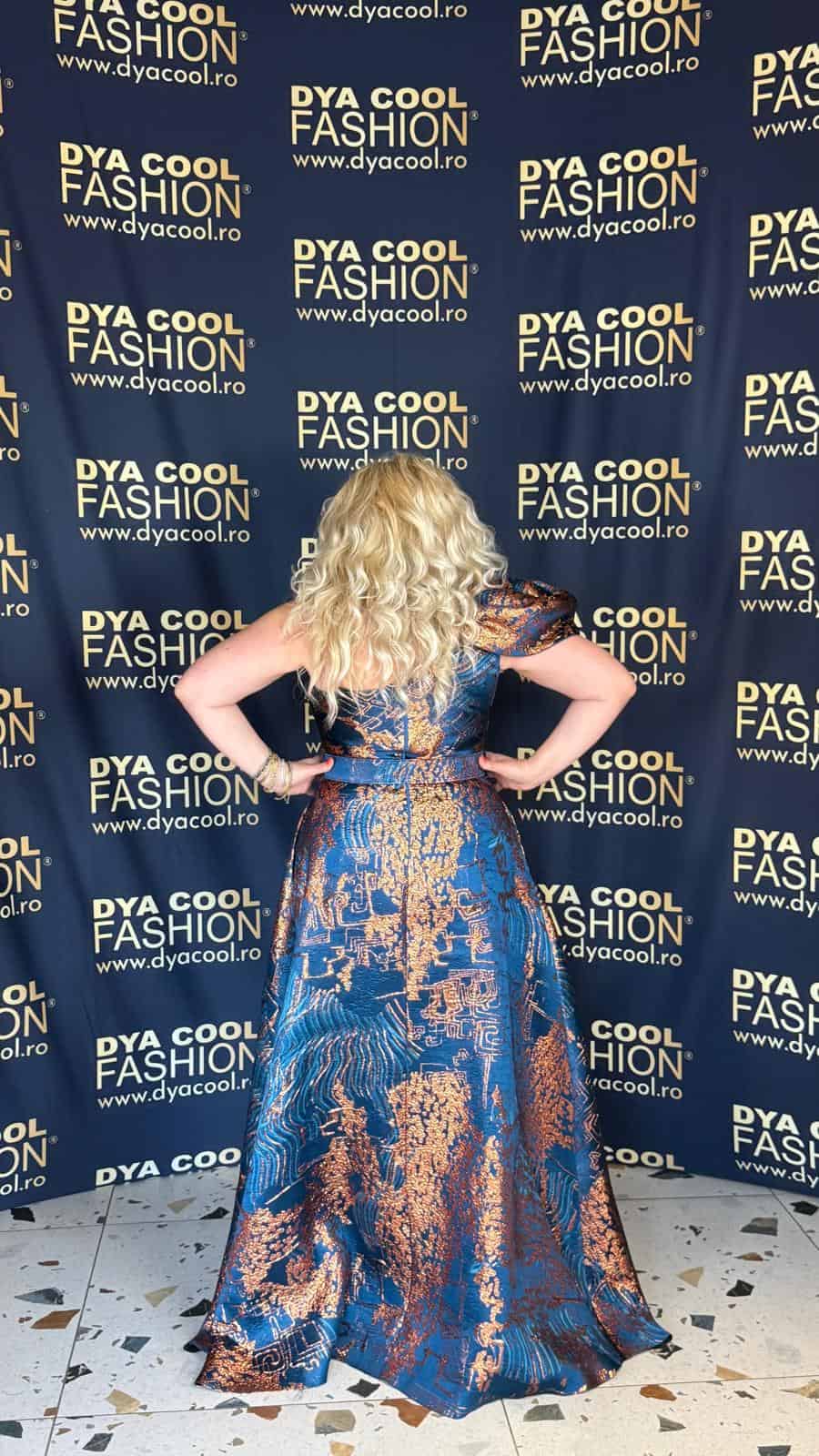 Rochie Lunga Blue-Coper DYA955 - imagine 4